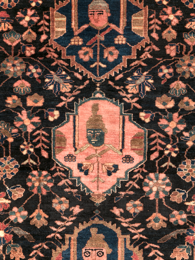 Antique Persian Pictorial Malayer Rug, No.28133 - Staging