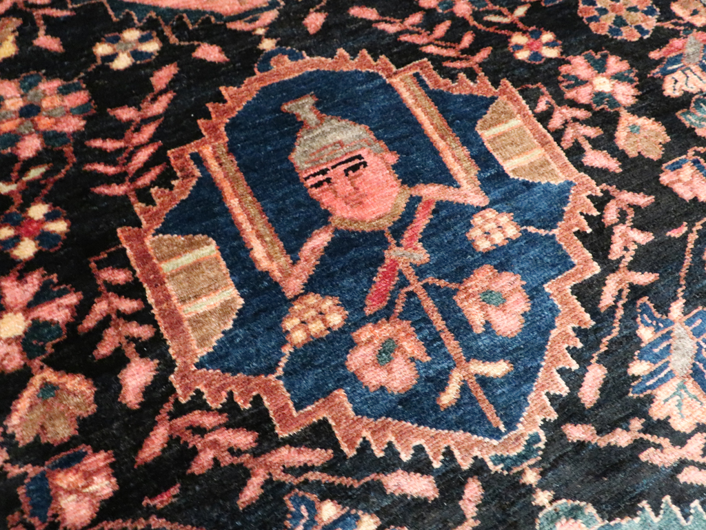 Antique Persian Pictorial Malayer Rug, No.28133 - Staging