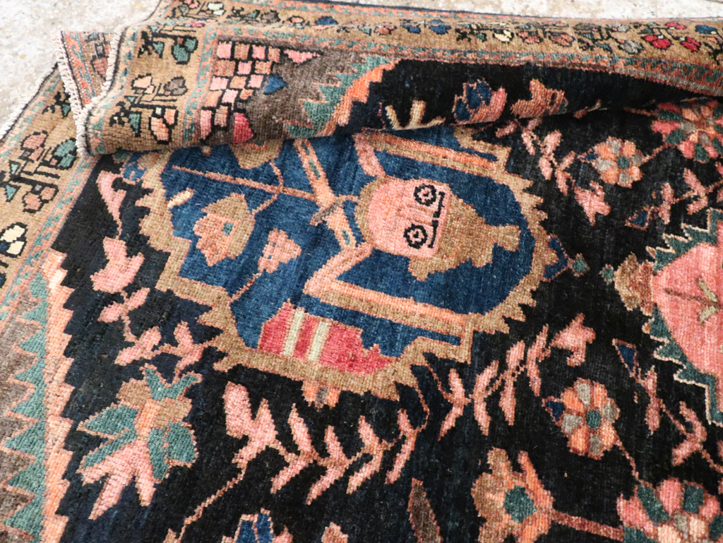 Antique Persian Pictorial Malayer Rug, No.28133 - Staging