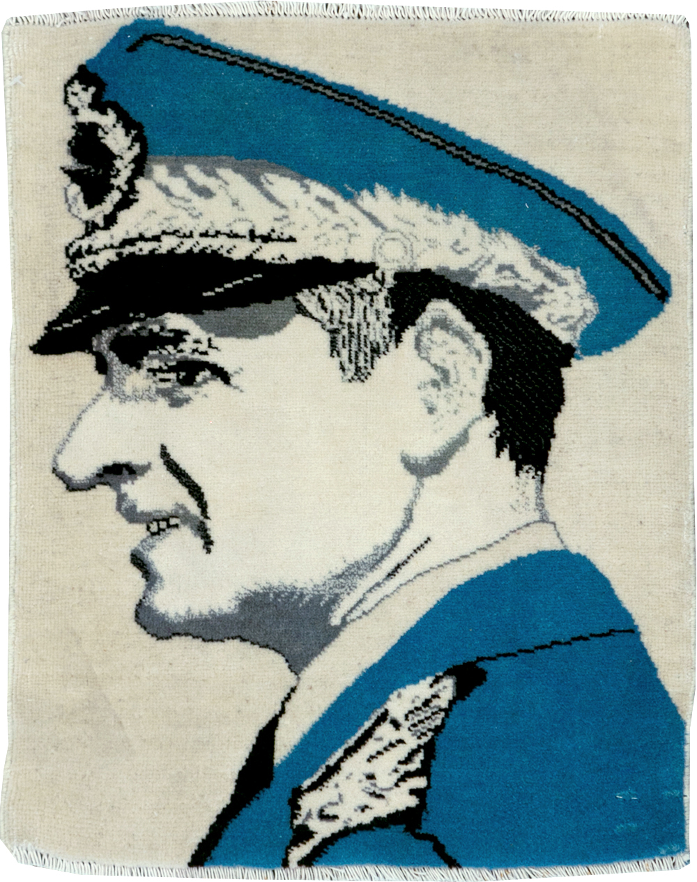 Vintage Persian Tabriz Pictorial Rug, No.28139 - Staging