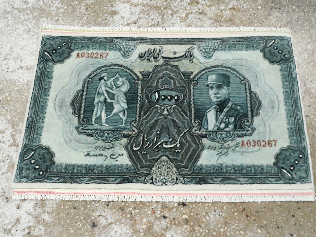 Modern Persian Tabriz Pictorial Rug, No.28143 - Staging