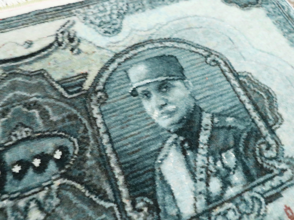 Modern Persian Tabriz Pictorial Rug, No.28143 - Staging