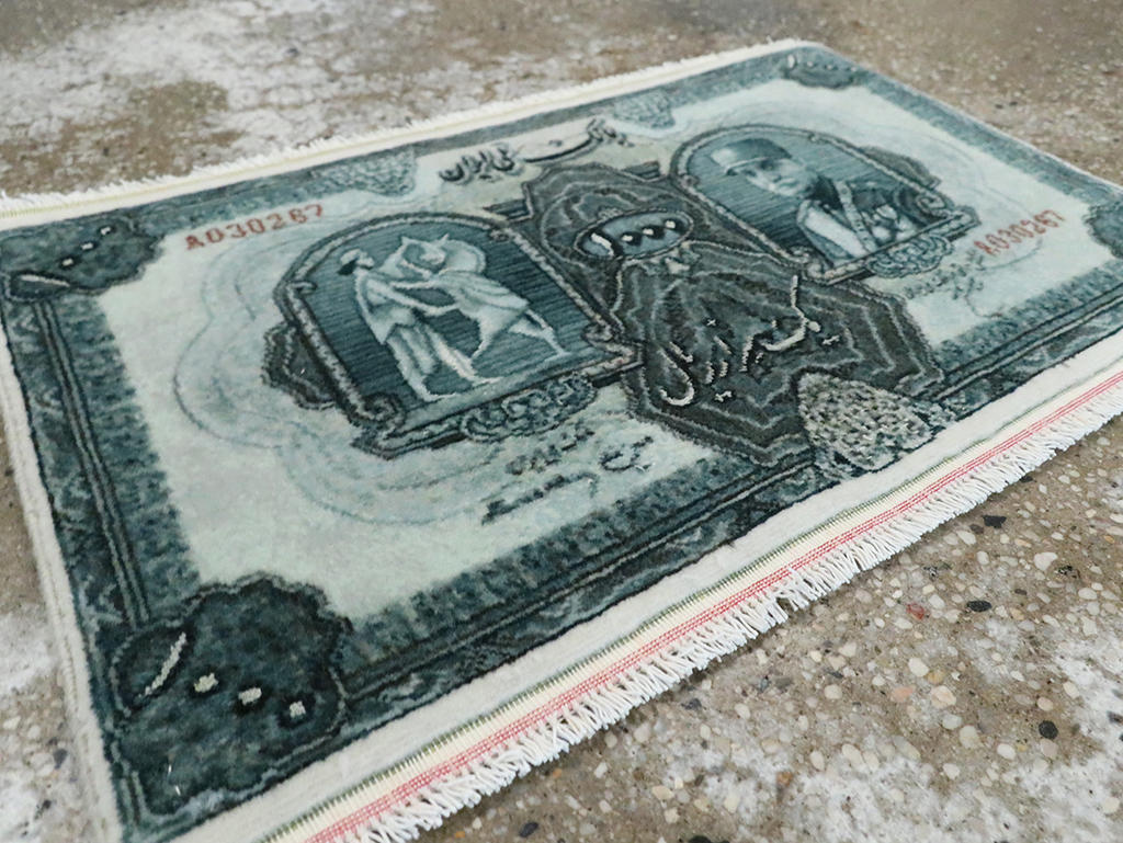 Modern Persian Tabriz Pictorial Rug, No.28143 - Staging