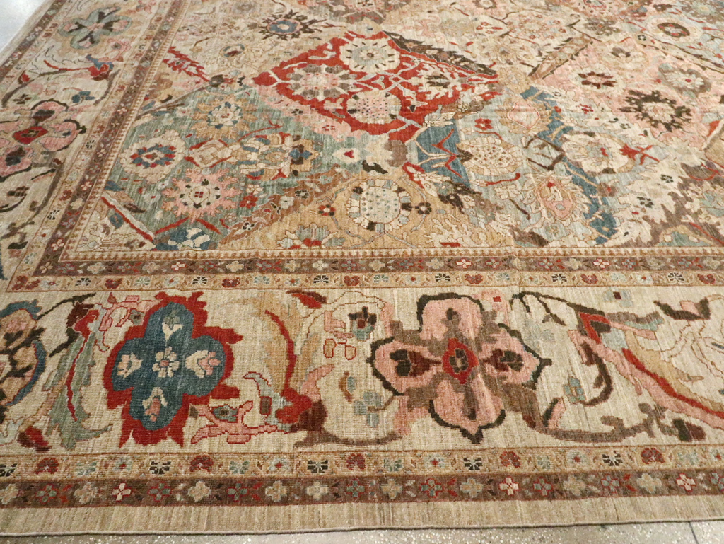 Modern Persian Sultanabad Oversize Carpet, No.28144 - Staging