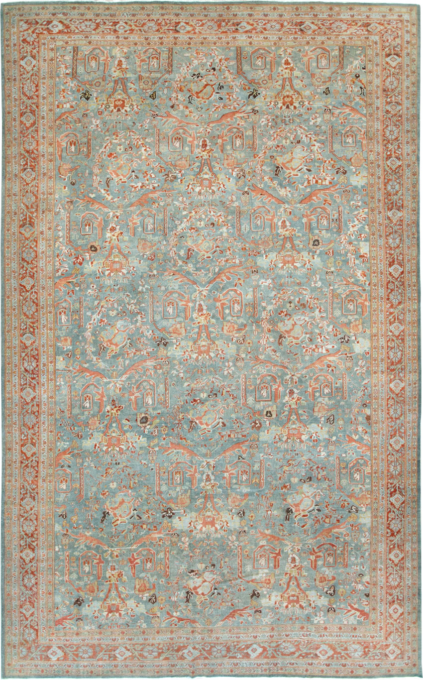 Antique Persian Mahal Oversize Carpet, No.28149 - Staging
