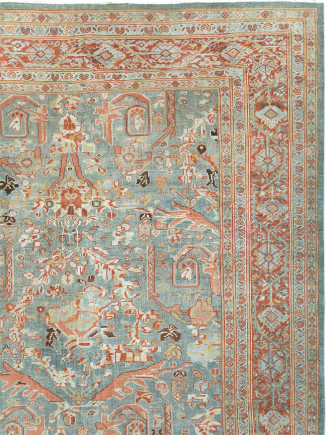 Antique Persian Mahal Oversize Carpet, No.28149 - Staging