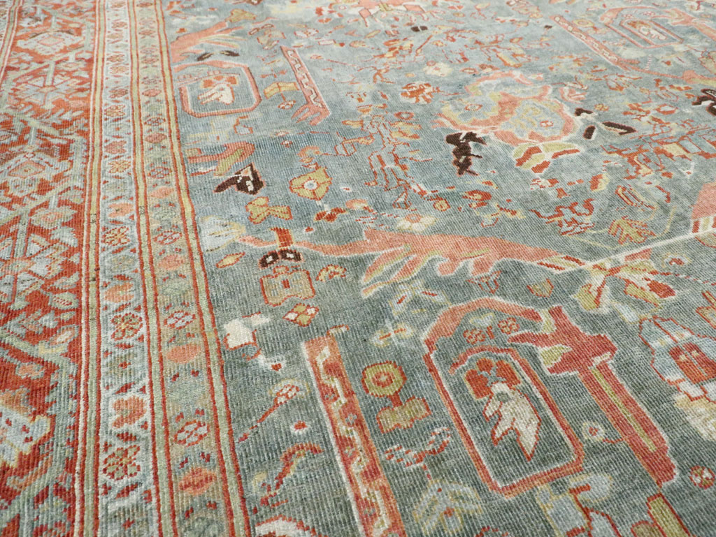 Antique Persian Mahal Oversize Carpet, No.28149 - Staging