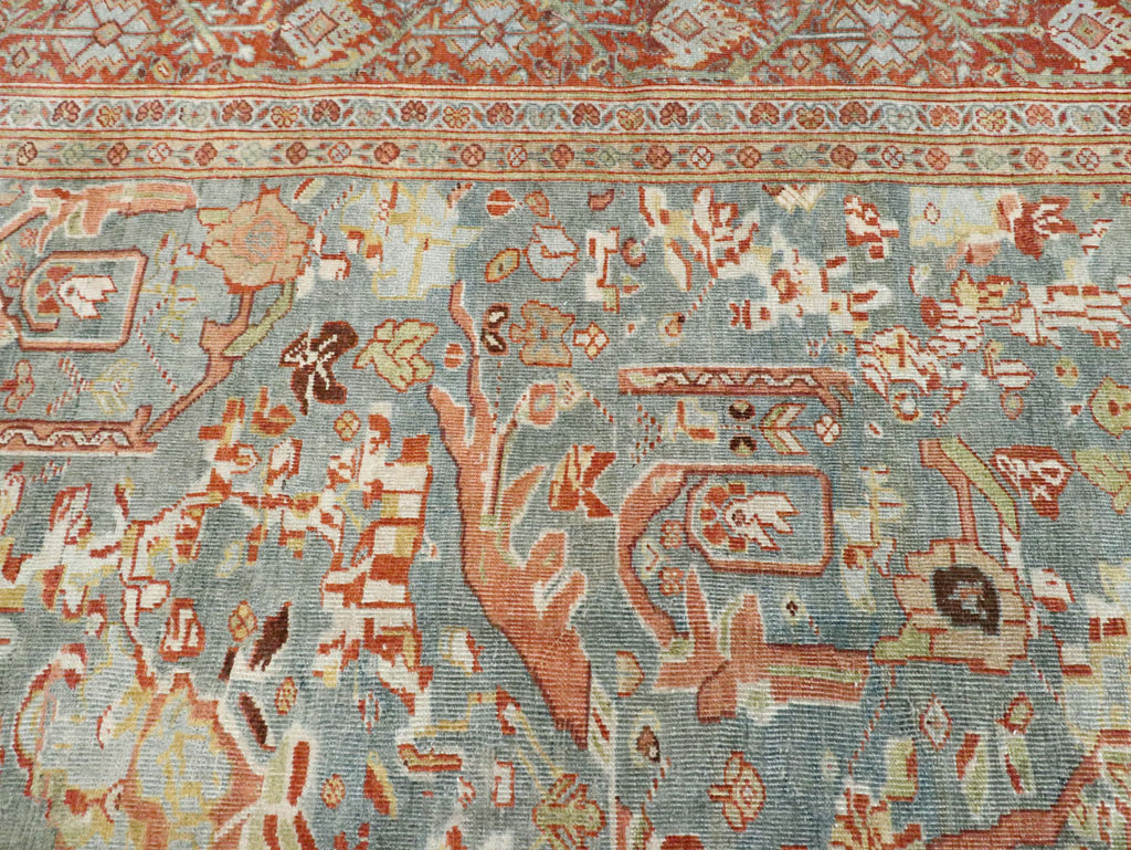 Antique Persian Mahal Oversize Carpet, No.28149 - Staging