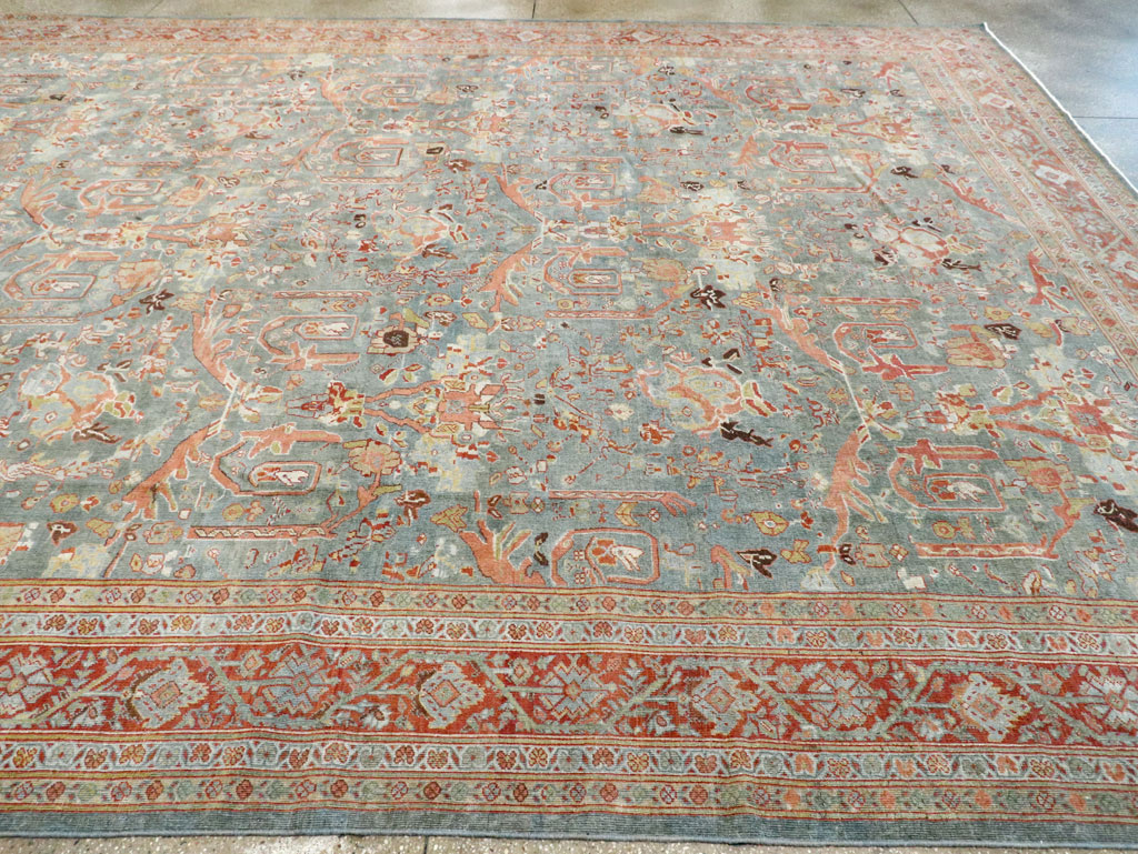 Antique Persian Mahal Oversize Carpet, No.28149 - Staging