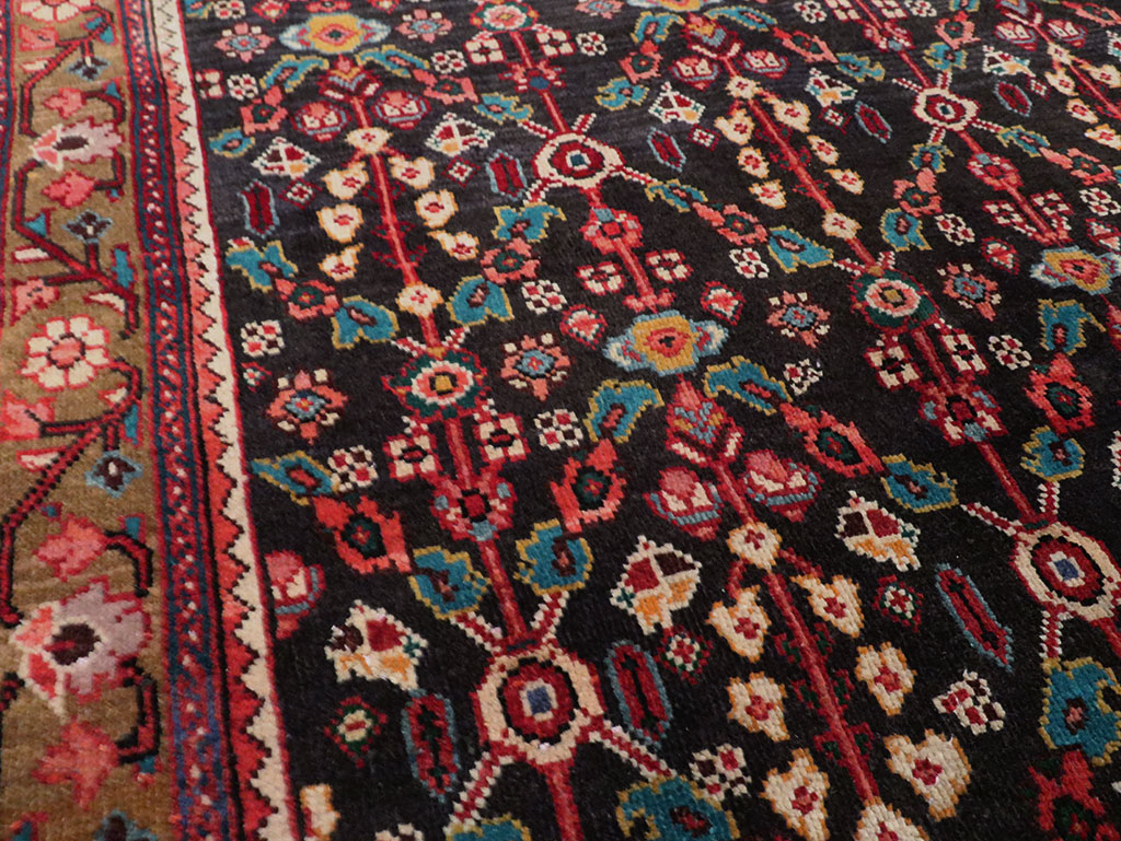 Vintage Persian Hamadan Gallery Rug, No.28155 - Staging