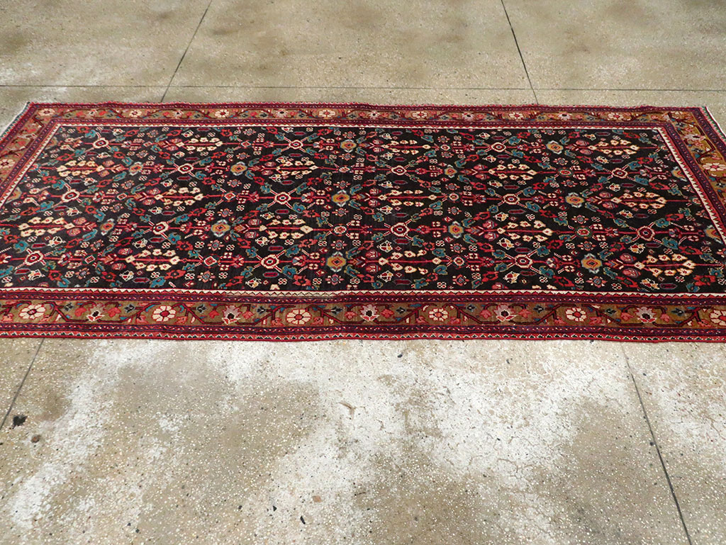 Vintage Persian Hamadan Gallery Rug, No.28155 - Staging