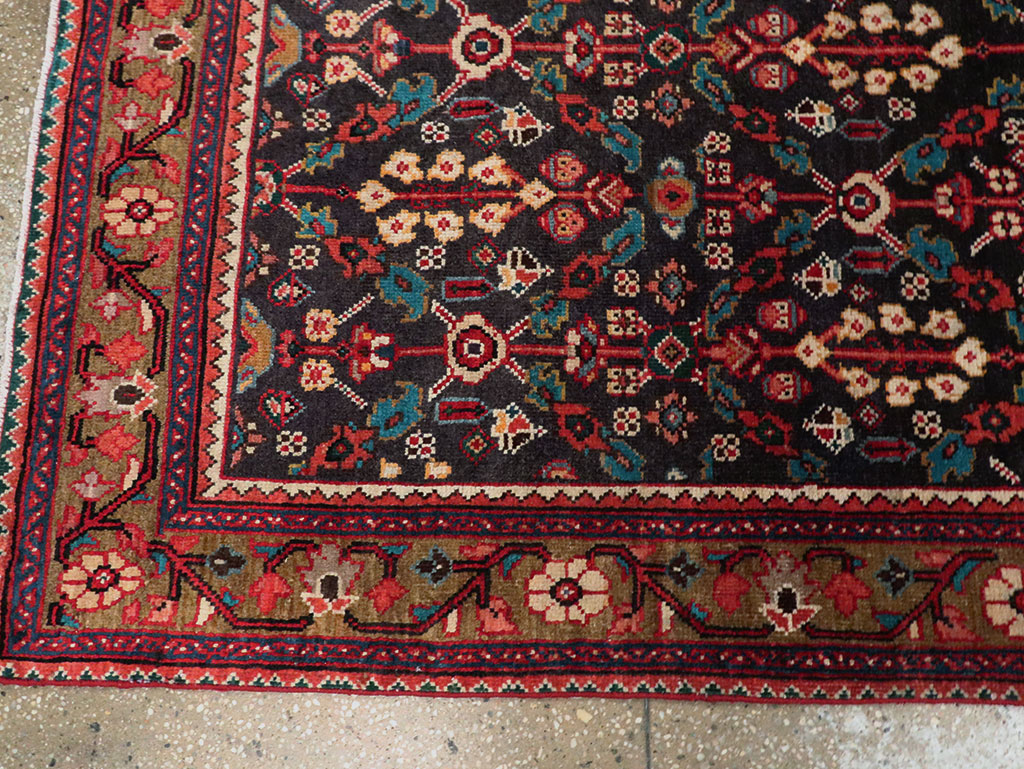 Vintage Persian Hamadan Gallery Rug, No.28155 - Staging