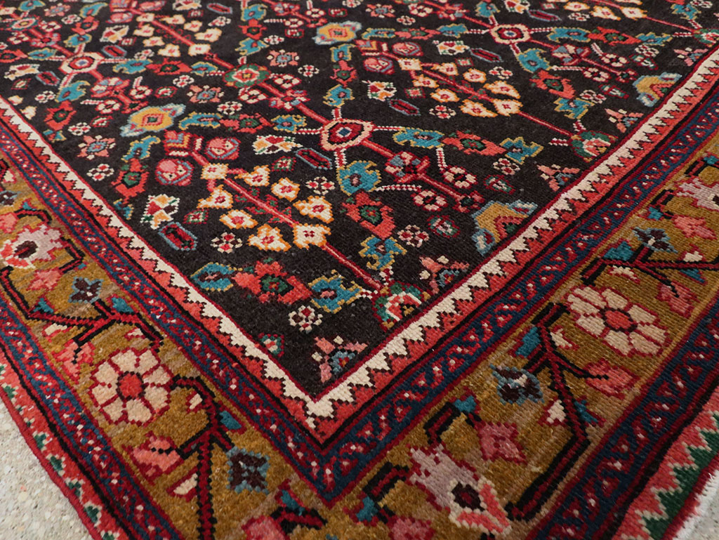 Vintage Persian Hamadan Gallery Rug, No.28155 - Staging