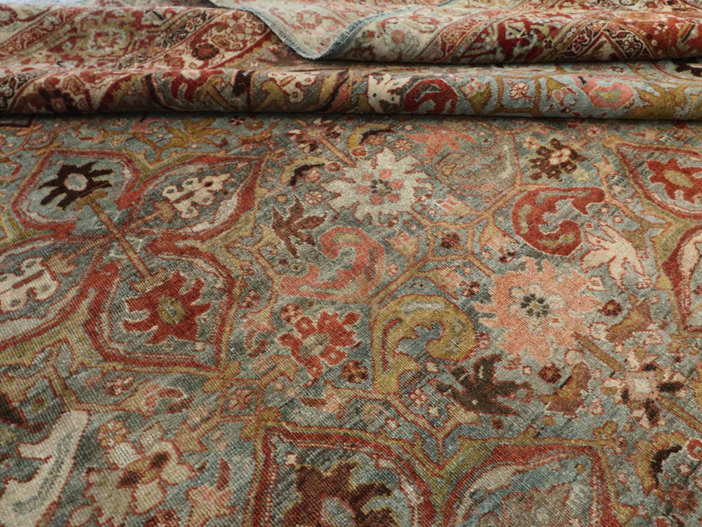 Antique Persian Bidjar Large Room Size Carpet, No.28160 - Staging