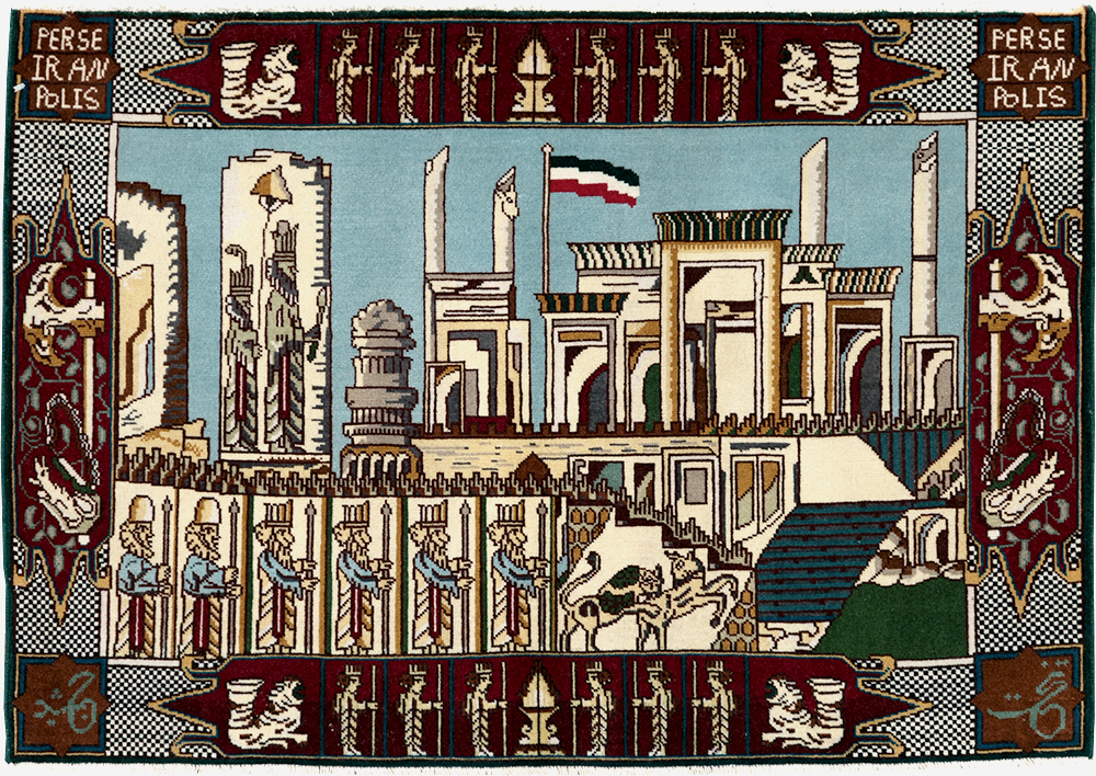 Vintage Persian Tabriz Pictorial Rug (Pair: 2 of 2), No.28164 - Staging