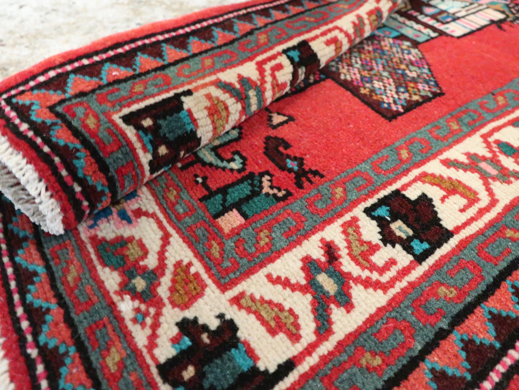 Vintage Persian Mahal Pictorial Rug (Pair: 1 of 2), No.28165 - Staging