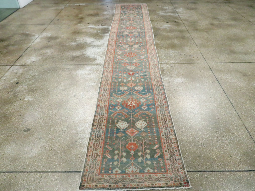 Vintage Persian Malayer Long Runner, No.28171 - Staging