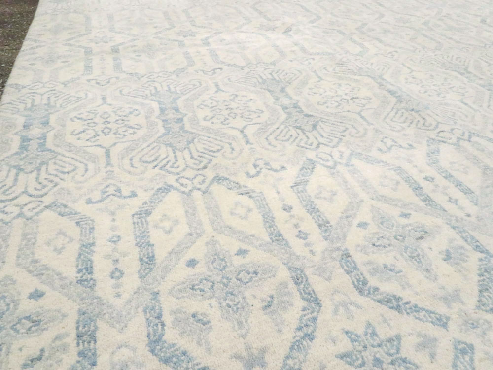 Spanish Cuenca Inspired Contemporary Turkish Room Size Carpet, No.28175 - Staging