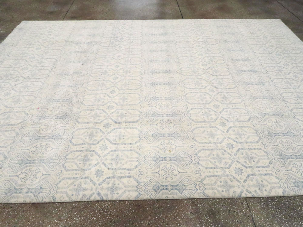 Spanish Cuenca Inspired Contemporary Turkish Room Size Carpet, No.28175 - Staging