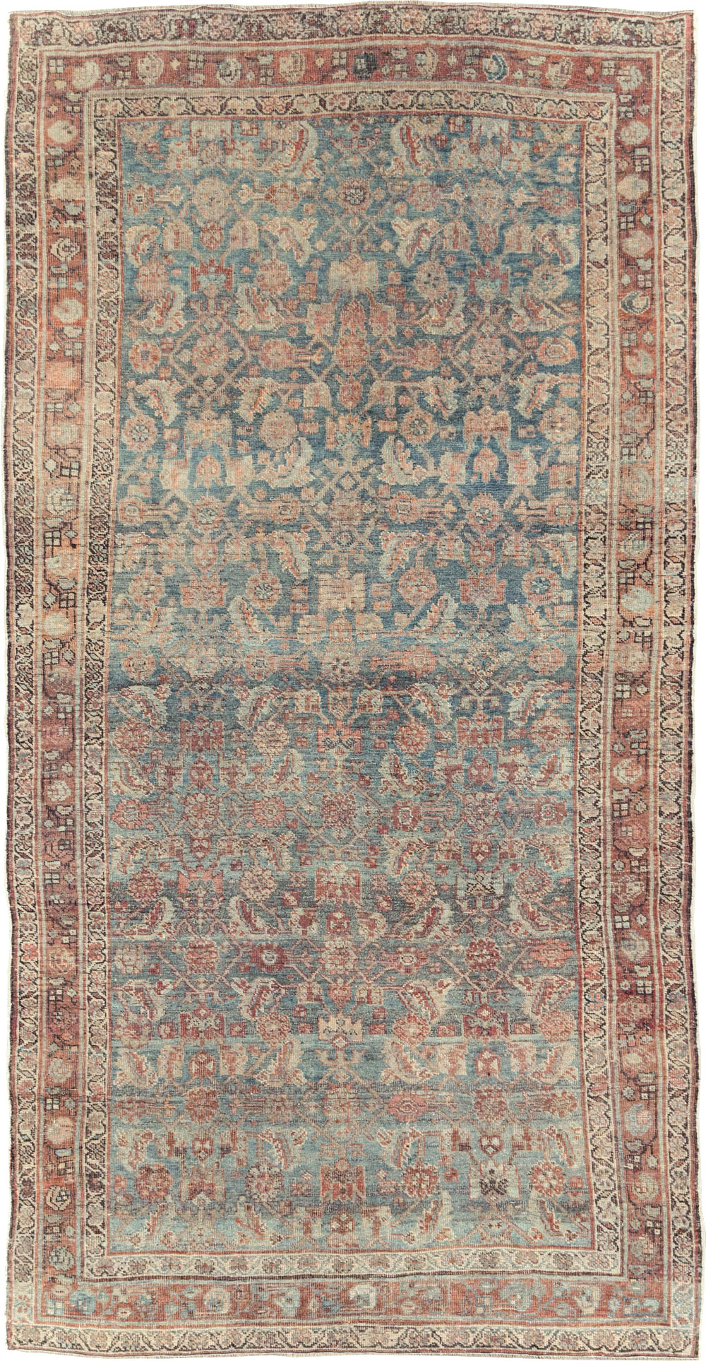 Antique Persian Bidjar Gallery Rug, No.28176 - Staging