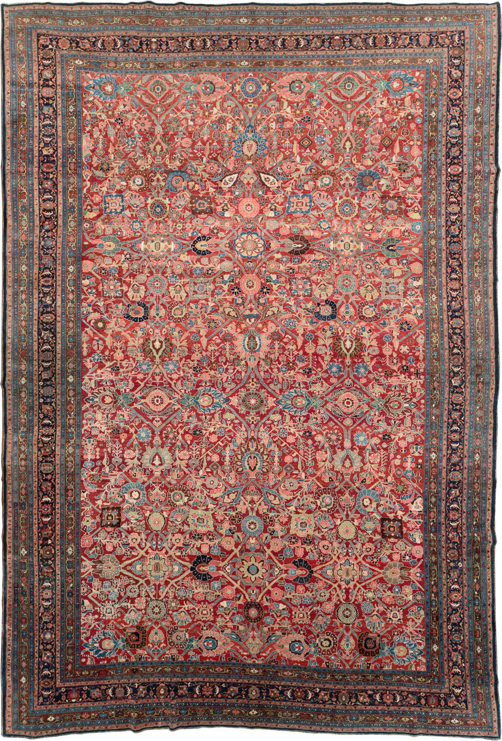 Antique Persian Bidjar Oversize Carpet, No.28178 - Staging