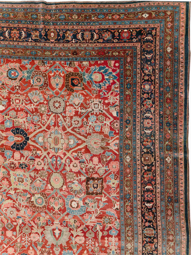 Antique Persian Bidjar Oversize Carpet, No.28178 - Staging