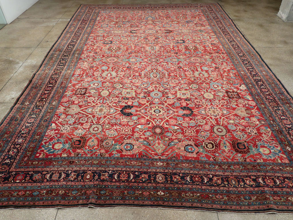 Antique Persian Bidjar Oversize Carpet, No.28178 - Staging