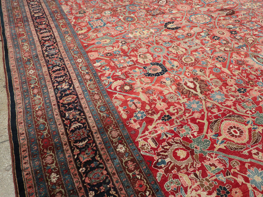Antique Persian Bidjar Oversize Carpet, No.28178 - Staging