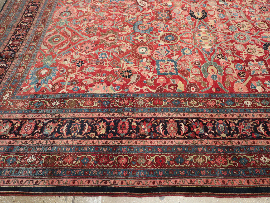 Antique Persian Bidjar Oversize Carpet, No.28178 - Staging