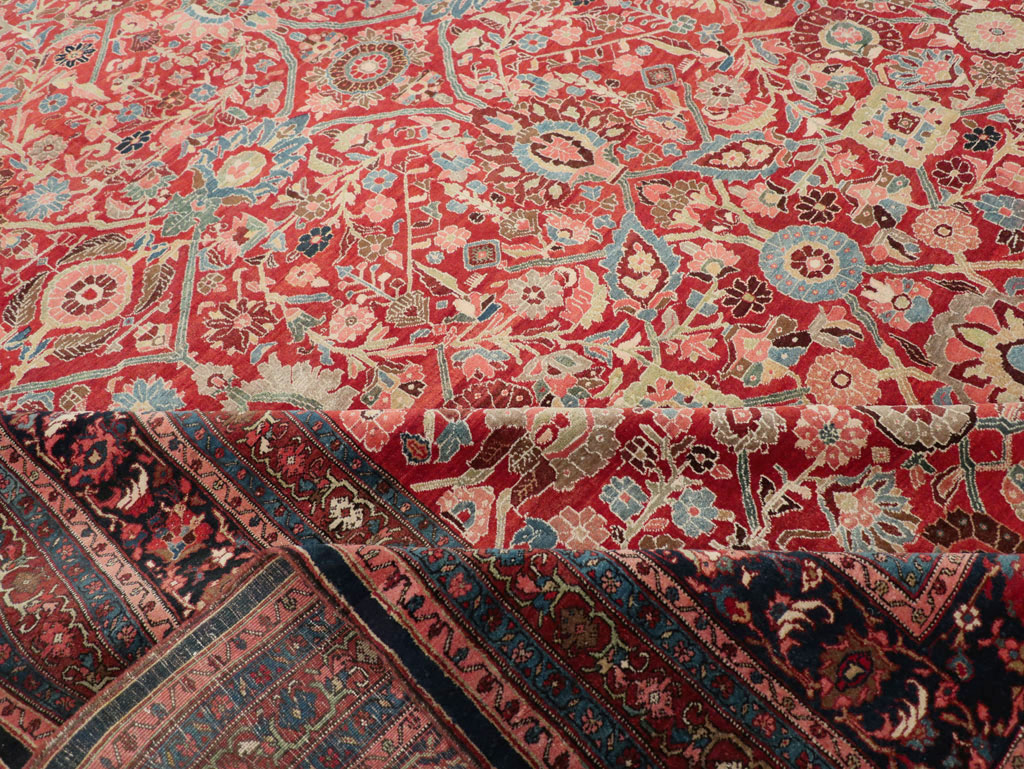 Antique Persian Bidjar Oversize Carpet, No.28178 - Staging