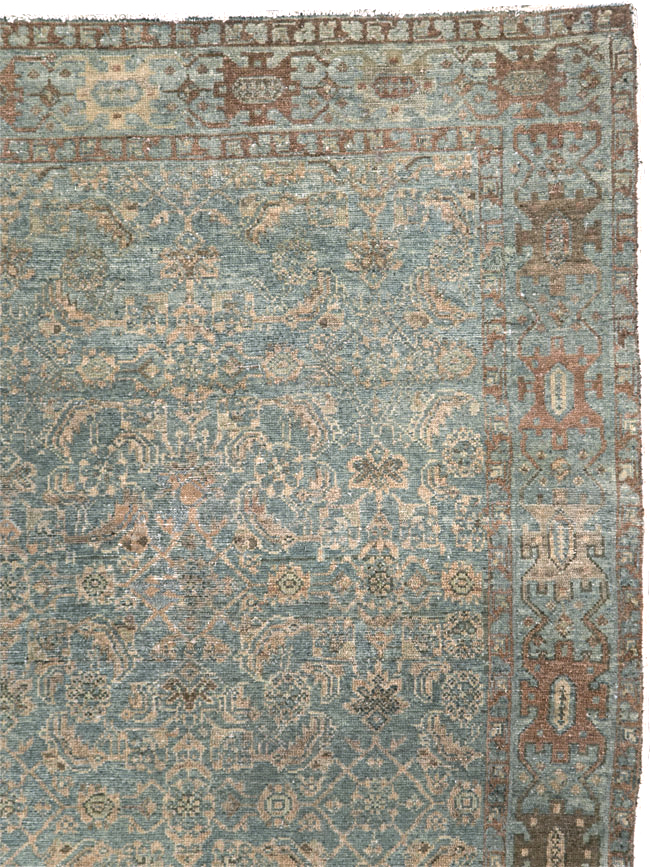 Antique Persian Malayer Accent Rug, No.28179 - Staging