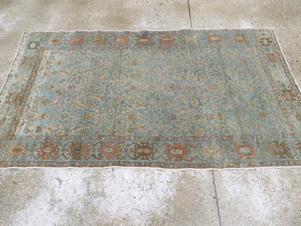 Antique Persian Malayer Accent Rug, No.28179 - Staging