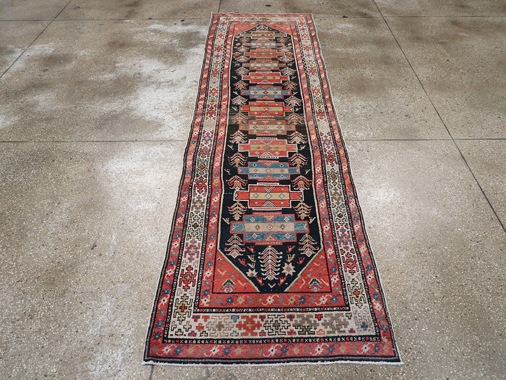 Antique Persian Kurd Runner, No.28180 - Staging