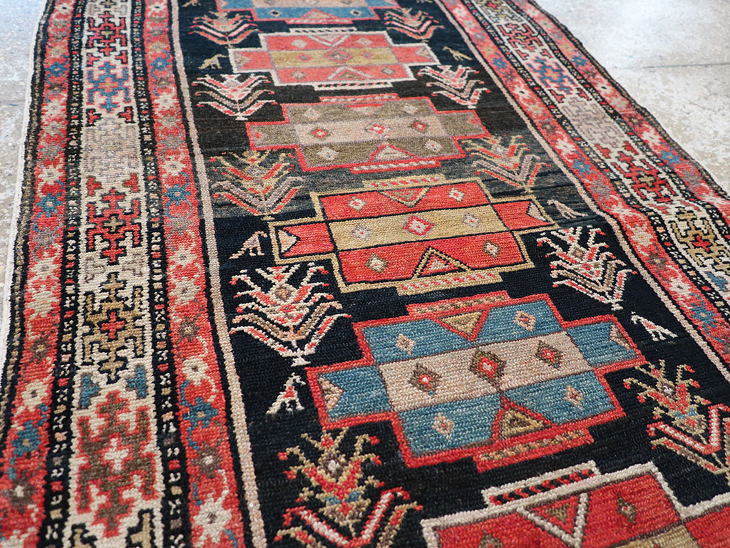 Antique Persian Kurd Runner, No.28180 - Staging