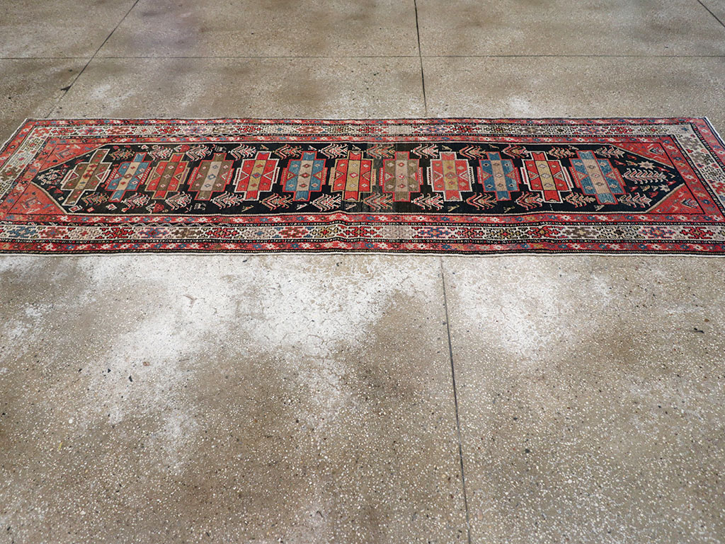Antique Persian Kurd Runner, No.28180 - Staging