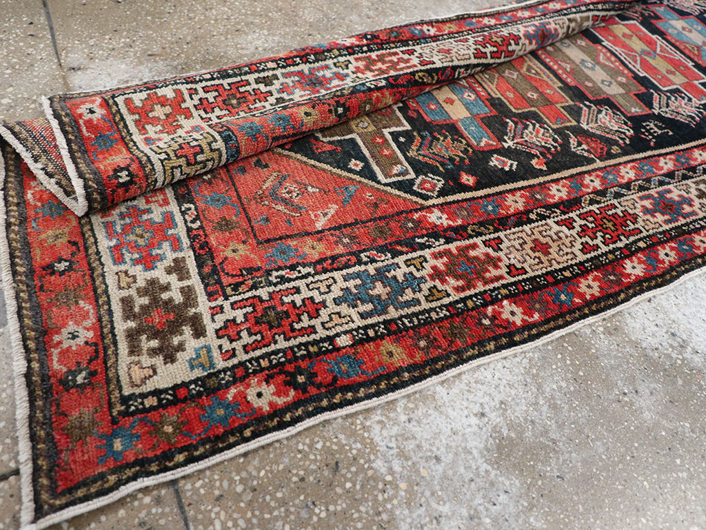 Antique Persian Kurd Runner, No.28180 - Staging