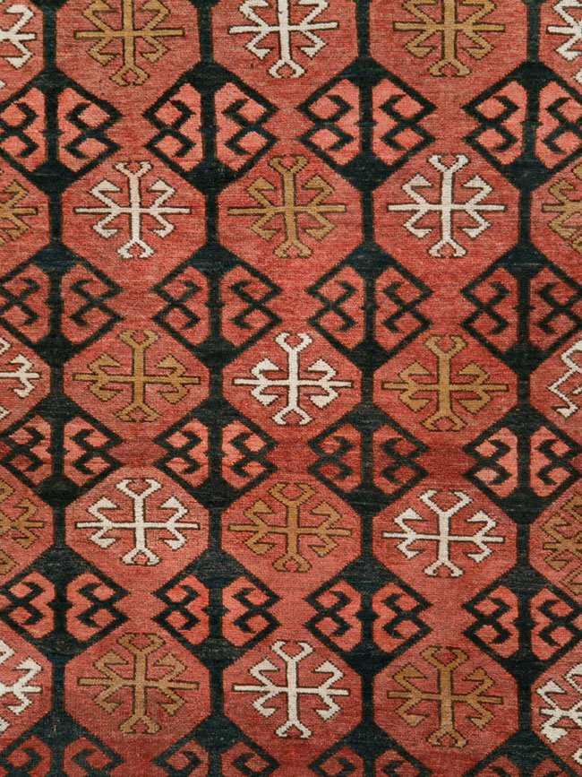 Vintage Kirghiz Gallery Carpet, No.28182 - Staging