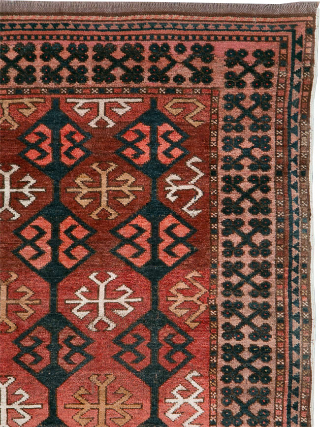Vintage Kirghiz Gallery Carpet, No.28182 - Staging