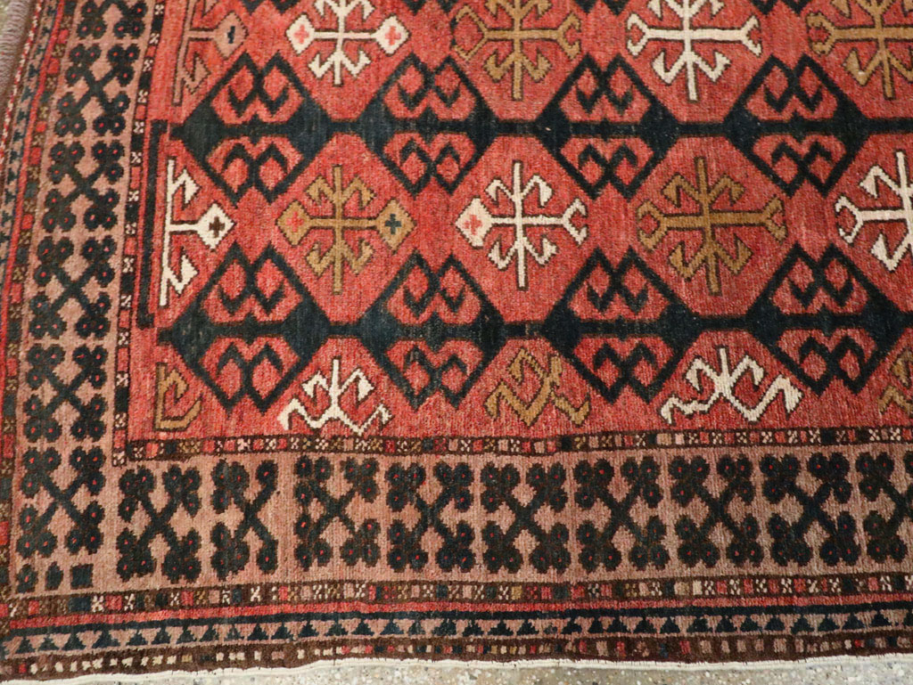 Vintage Kirghiz Gallery Carpet, No.28182 - Staging