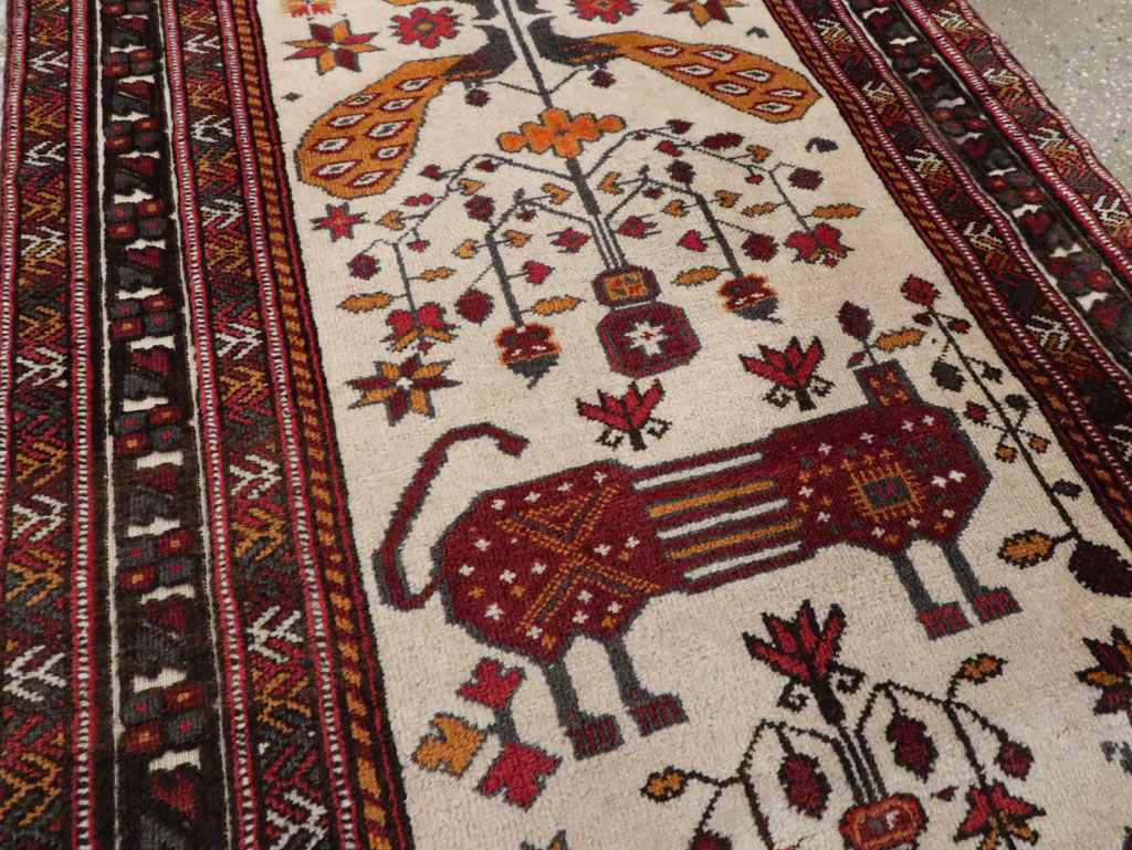 Vintage Persian Qashqai Runner, No.28183 - Staging