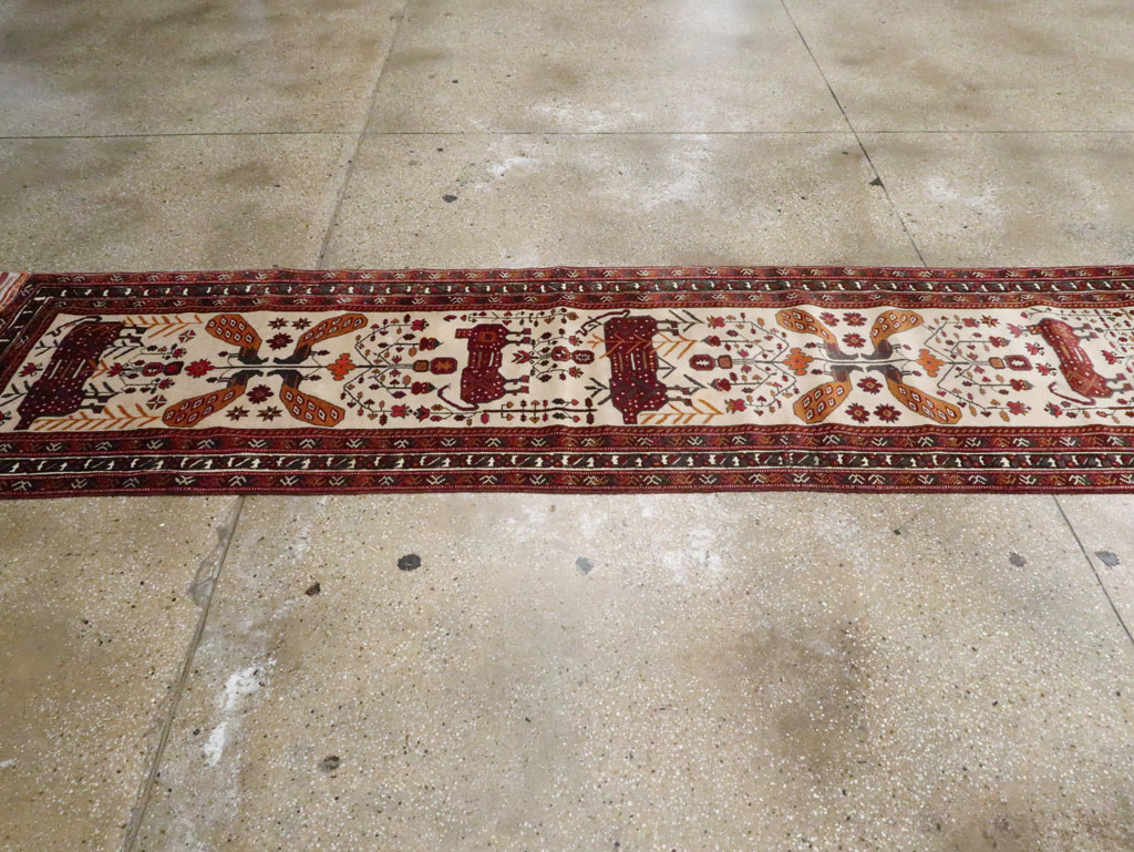 Vintage Persian Qashqai Runner, No.28183 - Staging
