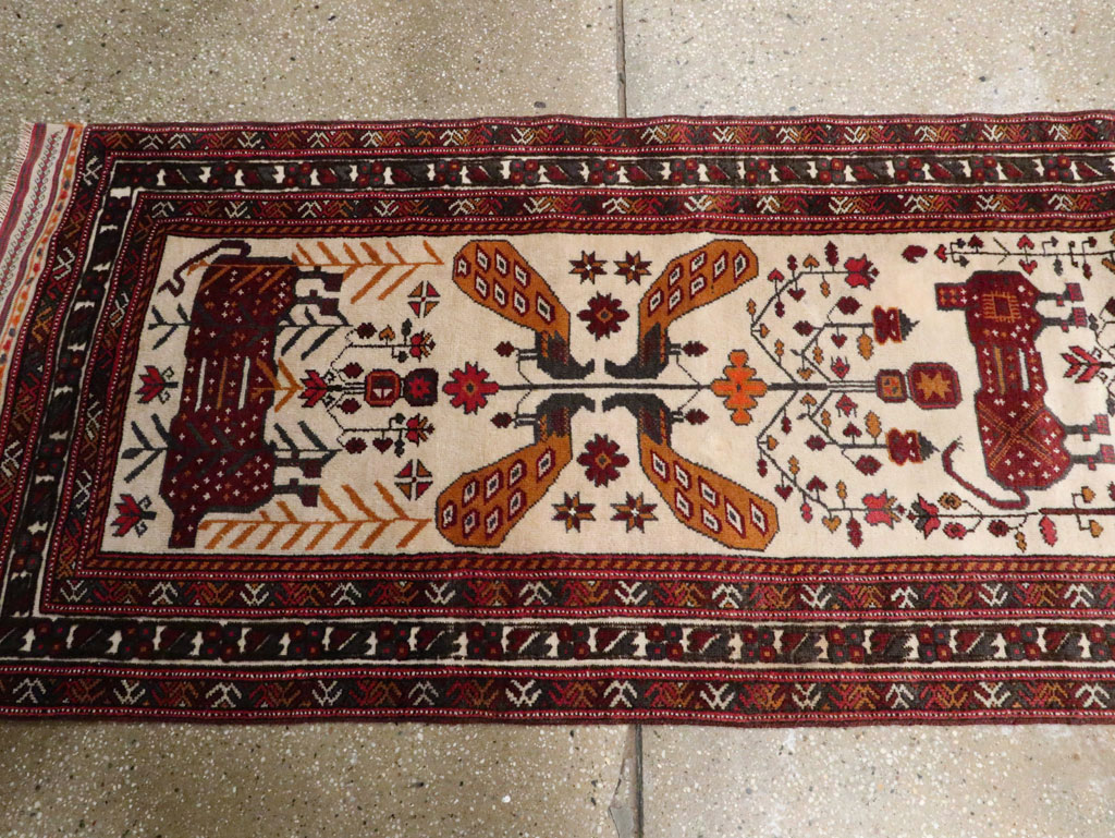 Vintage Persian Qashqai Runner, No.28183 - Staging