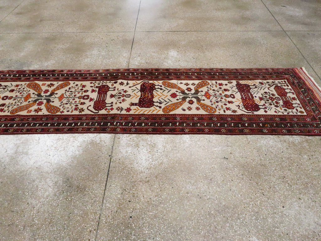 Vintage Persian Qashqai Runner, No.28183 - Staging