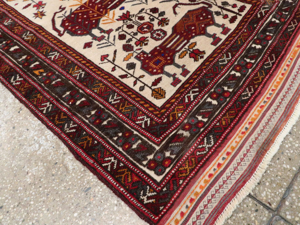 Vintage Persian Qashqai Runner, No.28183 - Staging