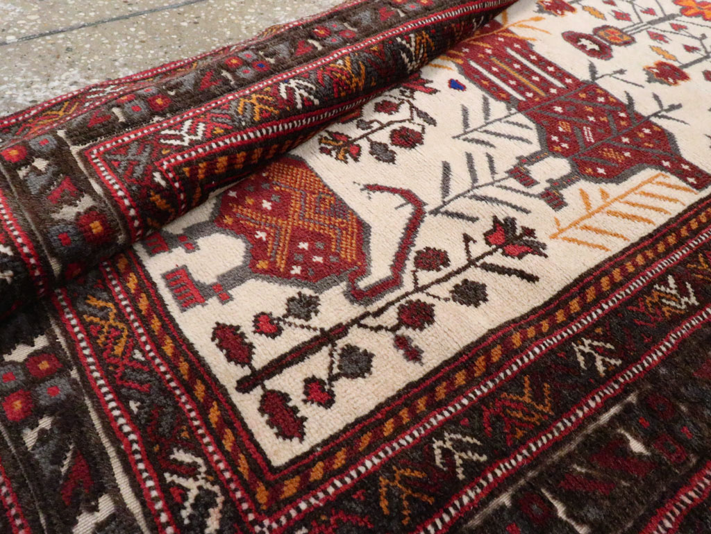 Vintage Persian Qashqai Runner, No.28183 - Staging