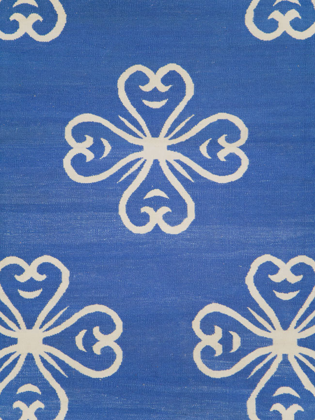 Modern Turkish Flatweave Room Size Carpet, No.28186 - Staging