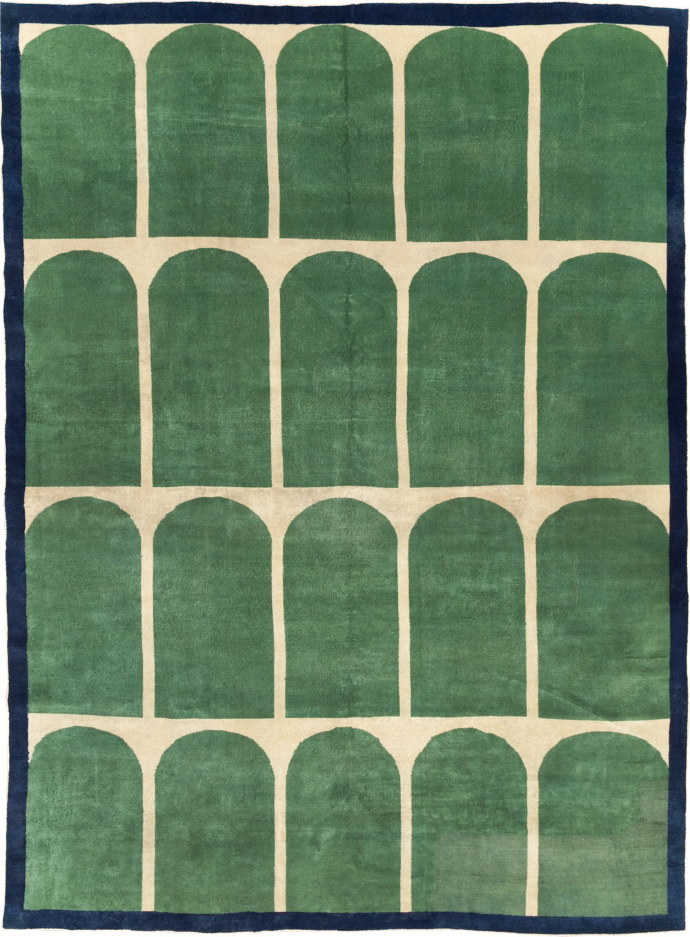 Vintage Turkish Art Deco Style Room Size Carpet, No.28191 - Staging