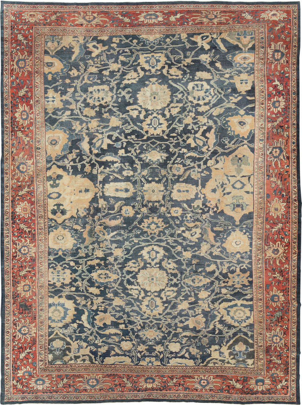 Antique Persian Mahal Carpet, No.28212 - Staging