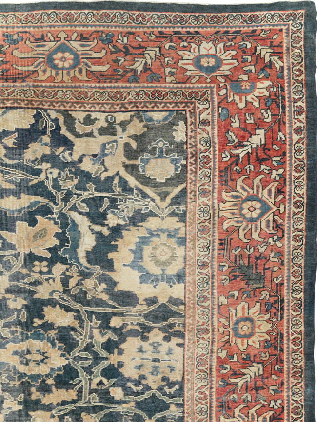 Antique Persian Mahal Carpet, No.28212 - Staging