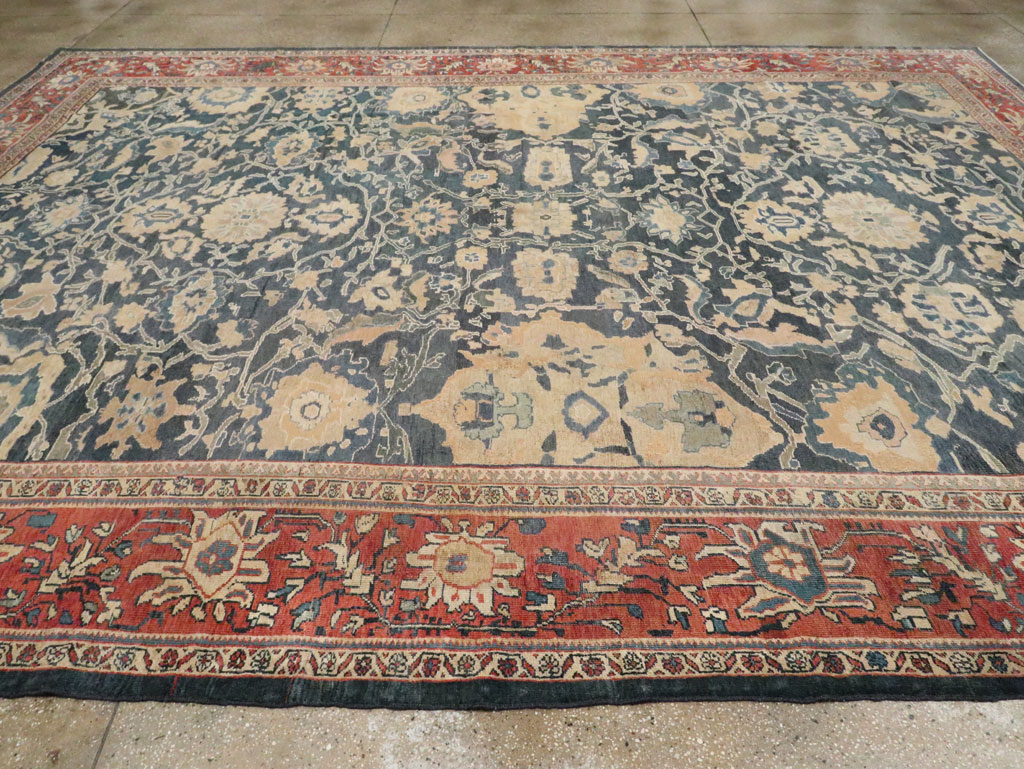 Antique Persian Mahal Carpet, No.28212 - Staging